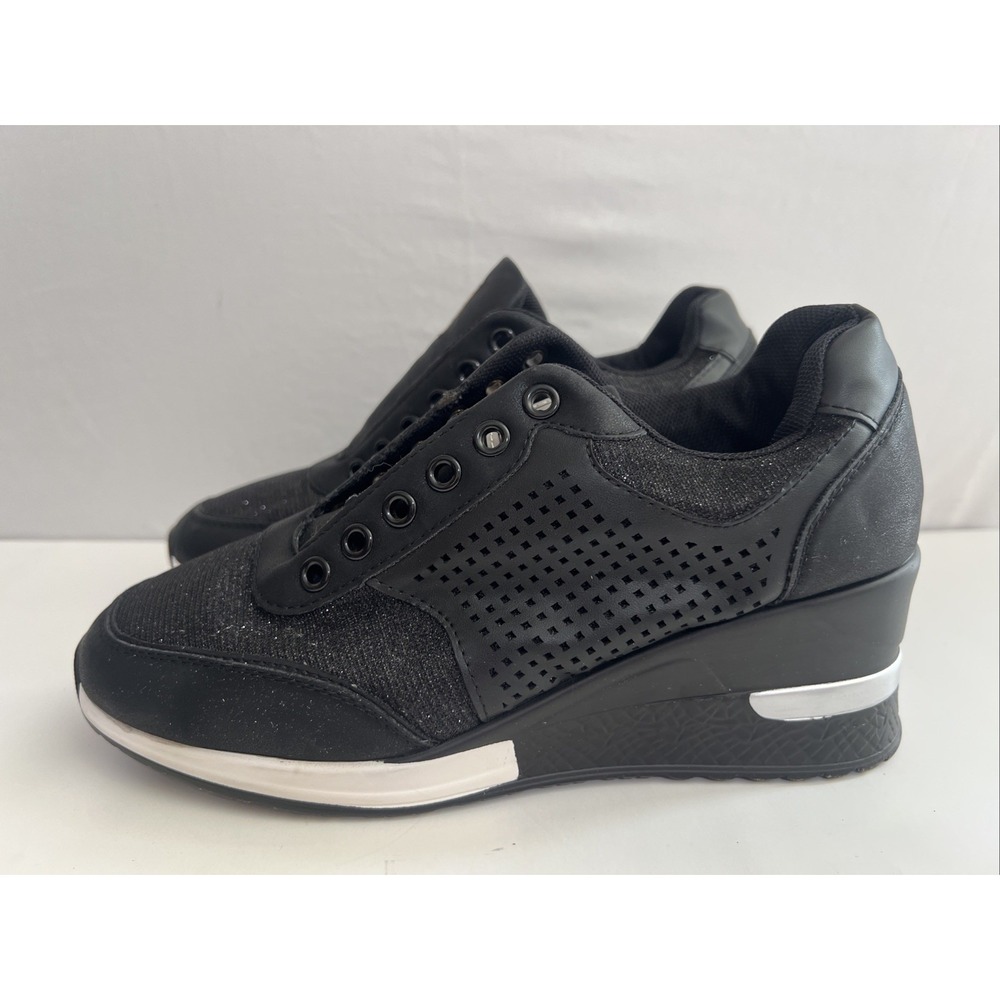 Cestfini Women's Shoes Size M Fits Size 6.5-7 - Black Glitter